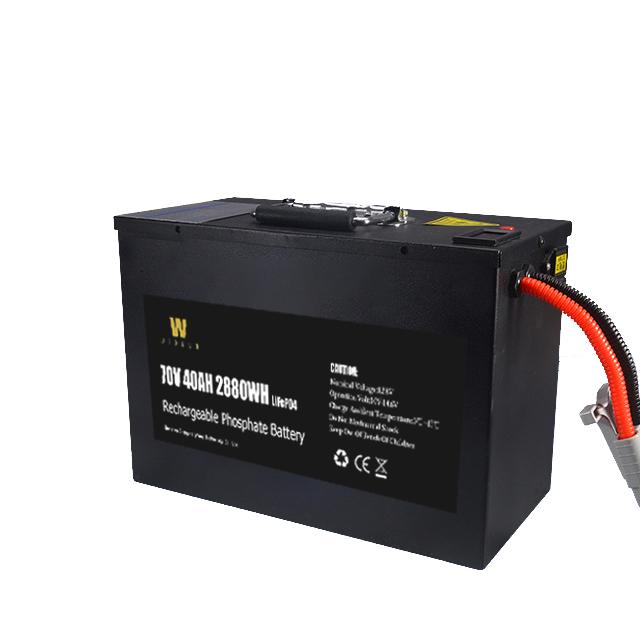 Litio nero Ion Motorcycle Battery With Bms di Lifepo4 72V40Ah 2