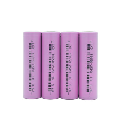 qualità  3C Max 3.6v 2500mah 18650 Lithium Ion Battery Lithium Cylindrical Cells fabbrica