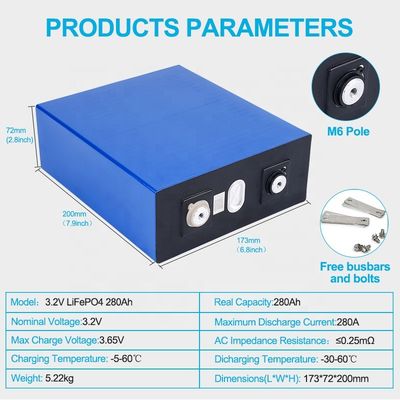 Batteria su ordinazione di Ion Battery Packs 280ah 3,2 V Lifepo4 del litio del CE di MSDS